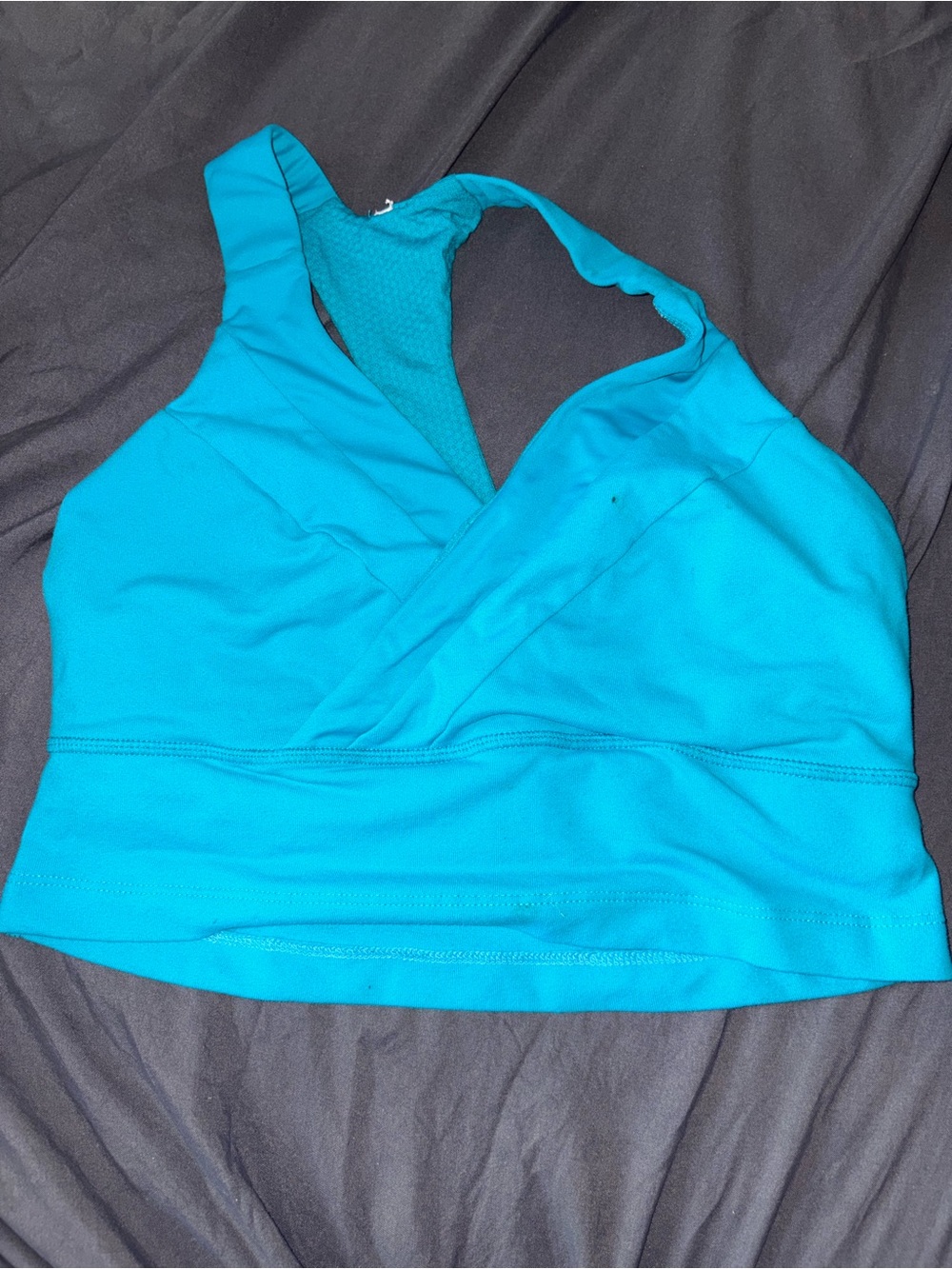 lululemon athletica Wrap-Front Sports Bralette in Turquoise Blue